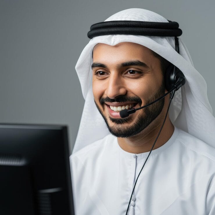 customer service agent arab